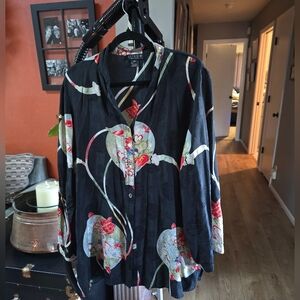 Citron Santa Monica Floral Top XL